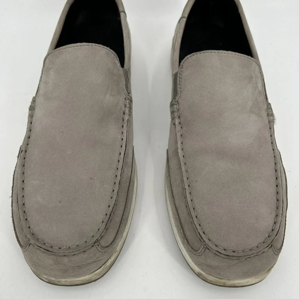COLE HAAN Men's Gray Suede Slip On Loafer Office Boat Shoes Size 10